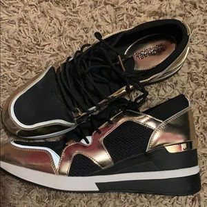 Michael Kors Gold & Black sneaker shoes